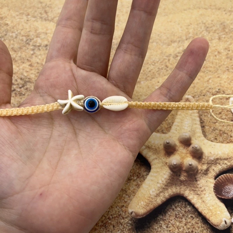 Pulseira Macramê Búzio Hippie/Pulseira Verão/ Pulseira com Búzios/Tornozeleira
