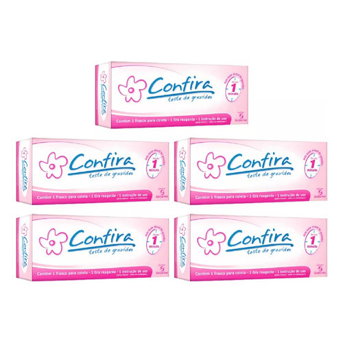 Kit 05 Teste De Gravidez Para Tentantes Confiável E Seguro Embalagem Discreta em Oferta na Shopee