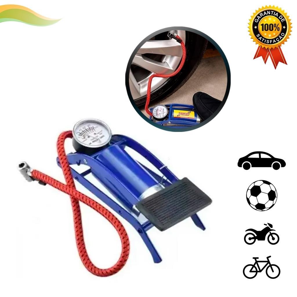 Bomba De Ar Portatil Com Pedal De Encher Pneu Bike E Bola Essencial para casa, viagem e vida TOP