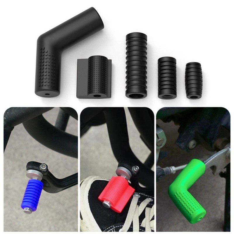 Universalmente Motocicleta Shifter Alavanca Pedal Capa Borracha Antiderrapante Pé Peg Toe Aces