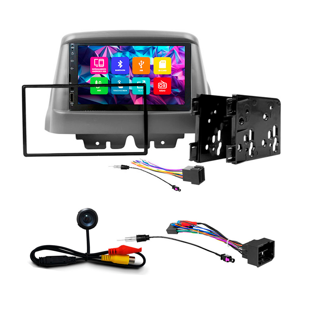 Kit Multimidia 7 Pol Doblo 2002 03 04 05 06 07 08 A 19 20 21 2022 Espelhamento Android Ios 2 Din Cinza Camera Ré em Oferta na Shopee