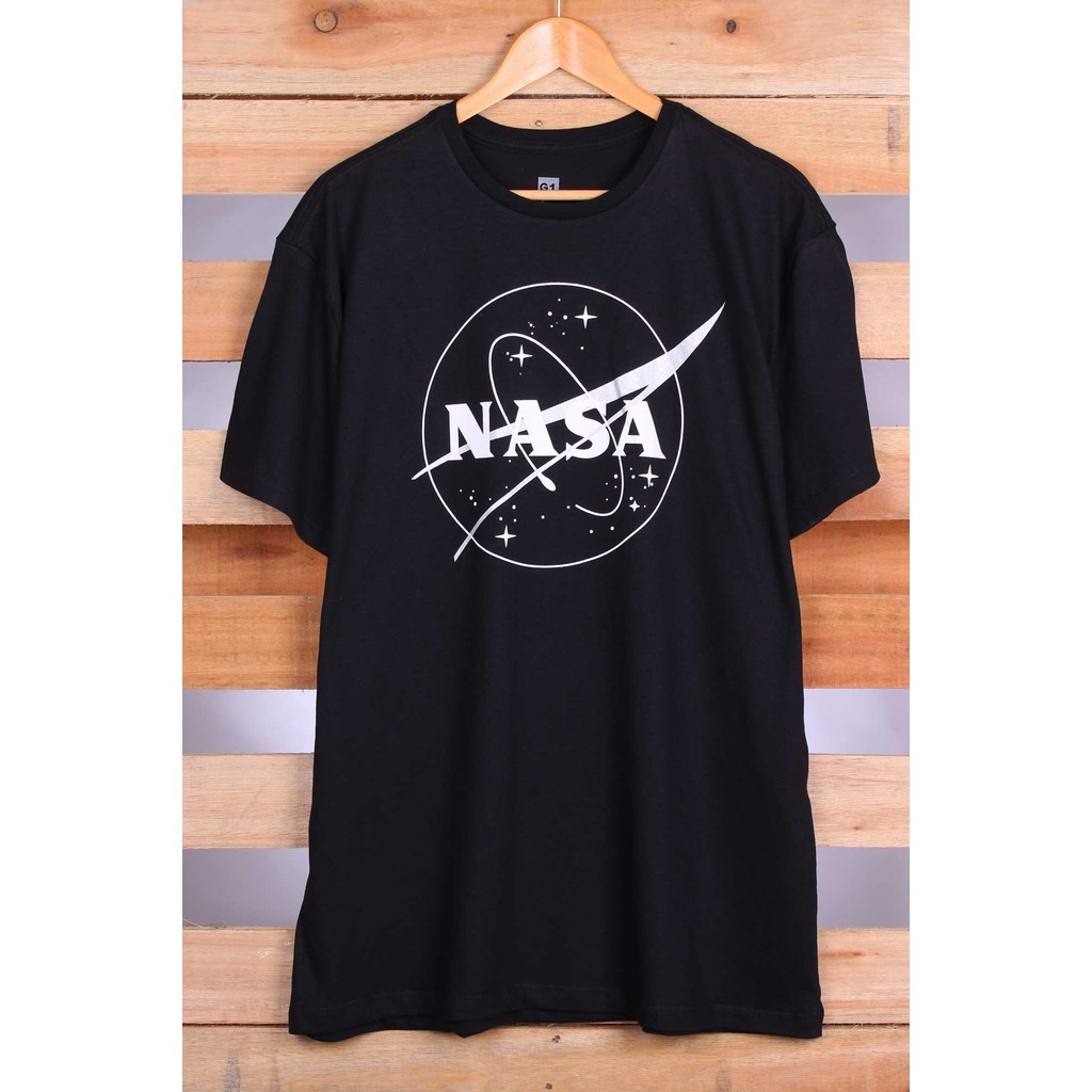 Camiseta Masculina Nasa Circle Plus Size 100% Algodão Manga Curta Gola Redonda Gogocloset
