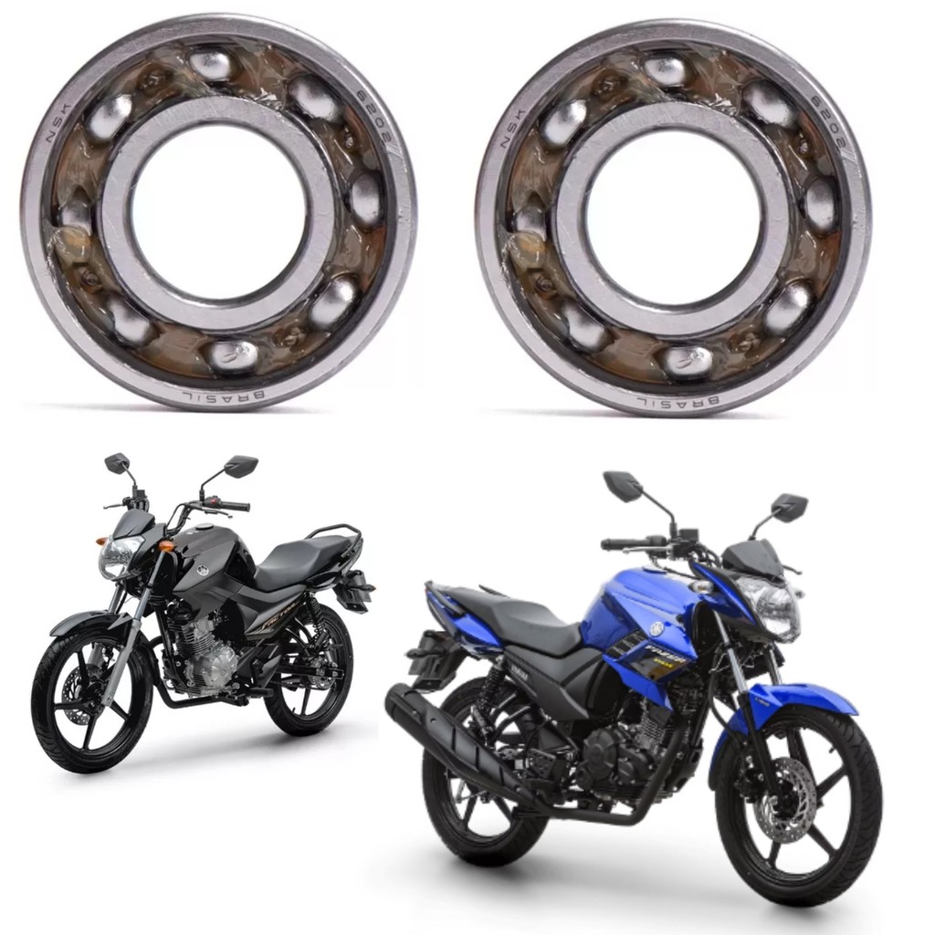 PAR ROLAMENTO ESFERAS YBR FACTOR 125 150 FAZER 150 2012 2013 2014 2015 2016 2017 2018 2019
