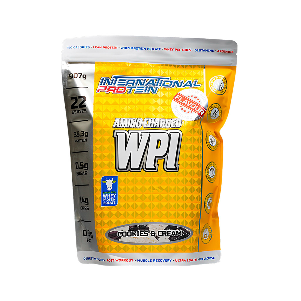 Whey Protein Isolado - Amino Charged WPI Proteína 900g Cookies - International Protein
