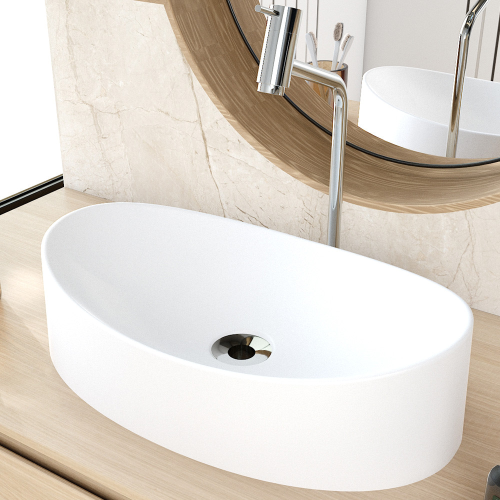 Cuba de Apoio Canoa Para Banheiro Lavabo C01 BC47W Branco Matte Fosca - Lyam em Oferta na Shopee