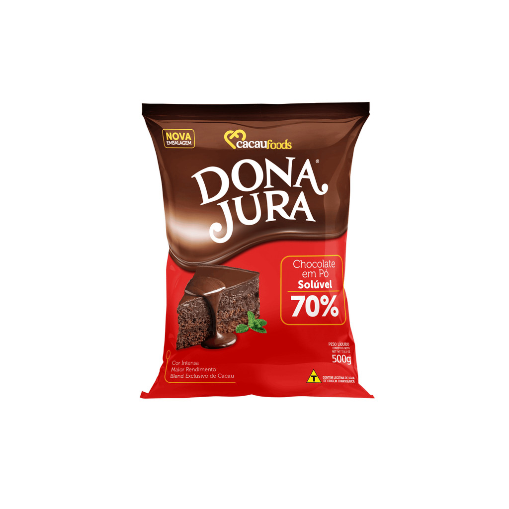 CACAU FOODS CHOCOLATE EM PÓ DONA JURA 70% 500g em Oferta na Shopee