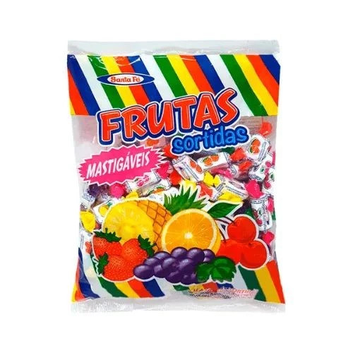 Bala Mastigável Sortidas Santa Fé 500g — imagem 1