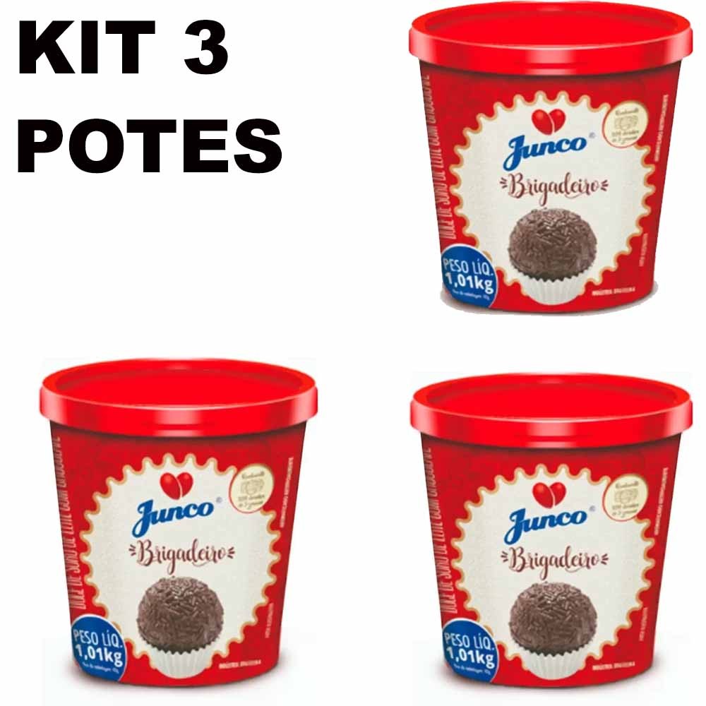 Kit 3 Potes Brigadeiro 1,01kg Junco