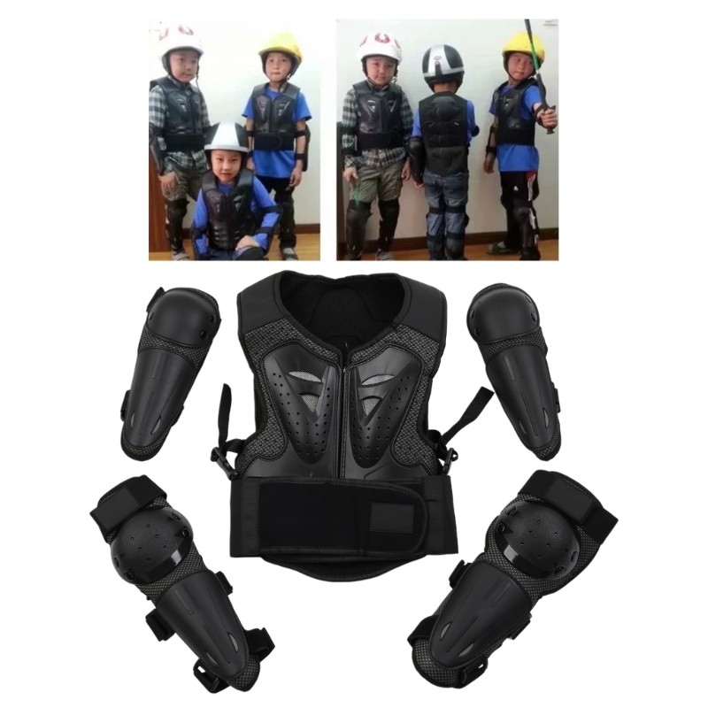 Crianças Quentes Motocicleta Armadura Bicicleta Esportes Corpo Para Proteção Colete Cotovelo Joelho Ar