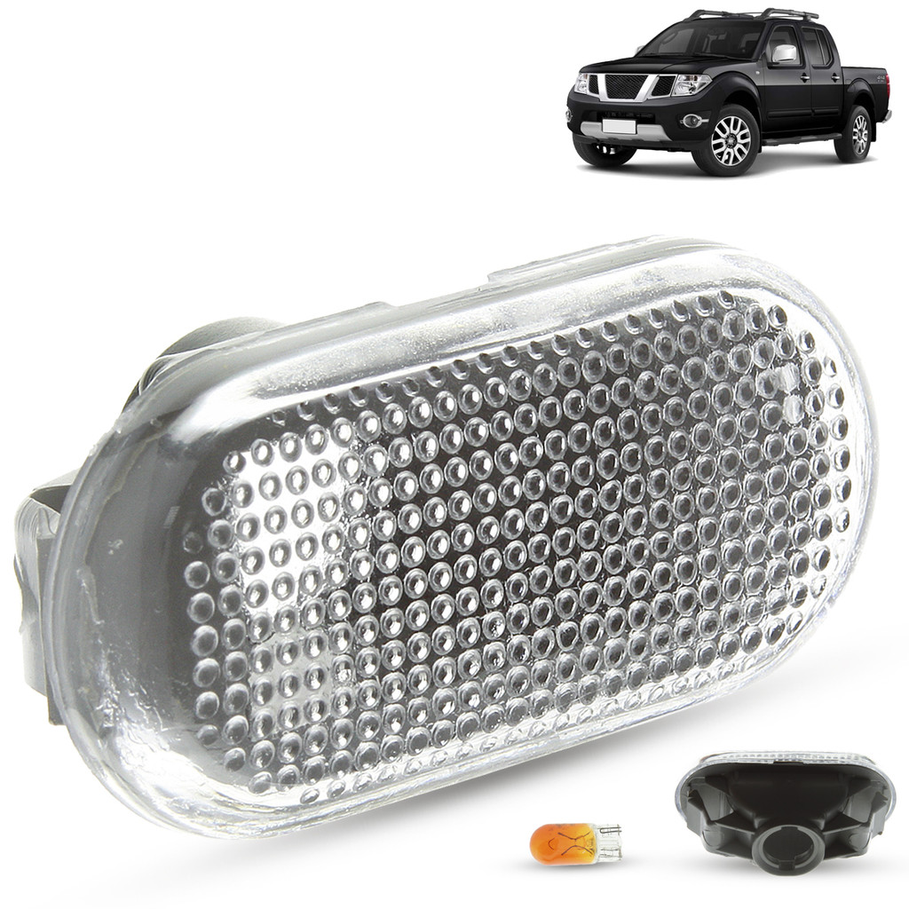 Lanterna Pisca Seta Lateral + Lâmpada Nissan Frontier 2008 2009 2010 2011 2012 2013 2014 2015 2016
