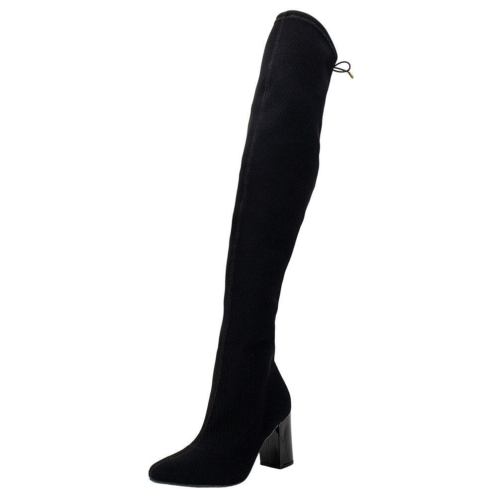 Bota Feminina Over The Knee Via Marte 021015 em Oferta na Shopee