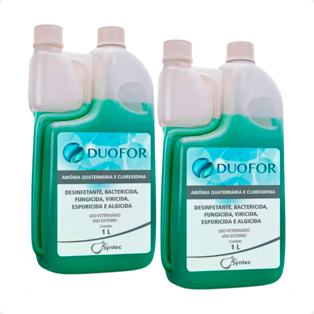 Kit 2 Duofor Syntec Bactericida Desinfetante - 1 Litro