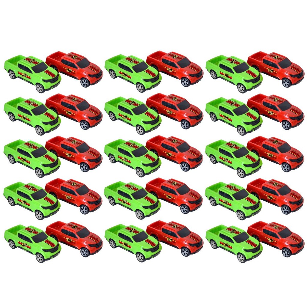 Kit 30 Brinquedo Carrinho Pickup Caminhonete Atacado Doação Brincadeira de Transporte Barato