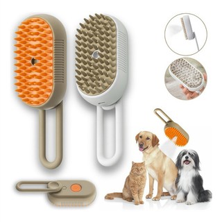 Escova A Vapor Para Gatos Cães 3 Em 1 Escovas Elétricas De Pêlos Pentes De Massagem Anima…