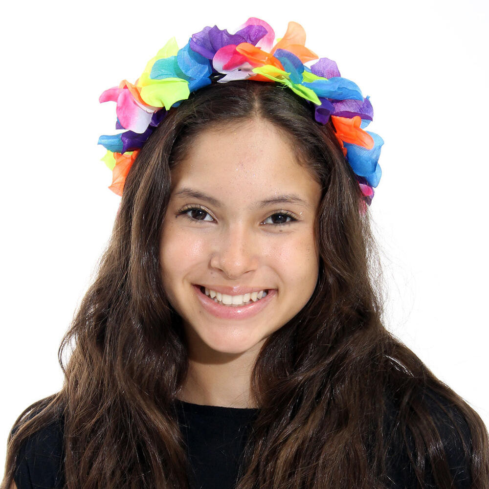 Tiara De Havaiana Com Flores Abrakadabra em Oferta na Shopee