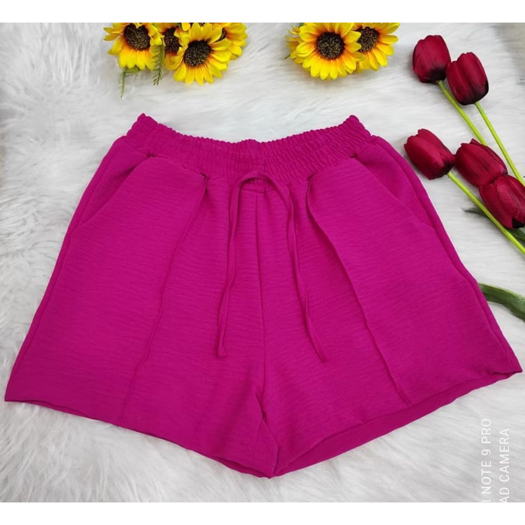 Shorts duna feminino Confortavel Basico com bolso praia jaadu