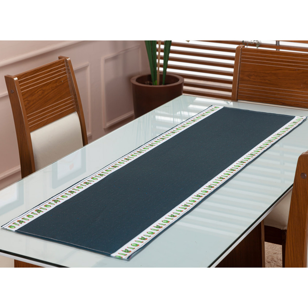 Caminho de Mesa Trilho Retangular Estampado 1,40 x 0,45 4 ou 6 Lugares Cozinha Sala Jantar Decoração