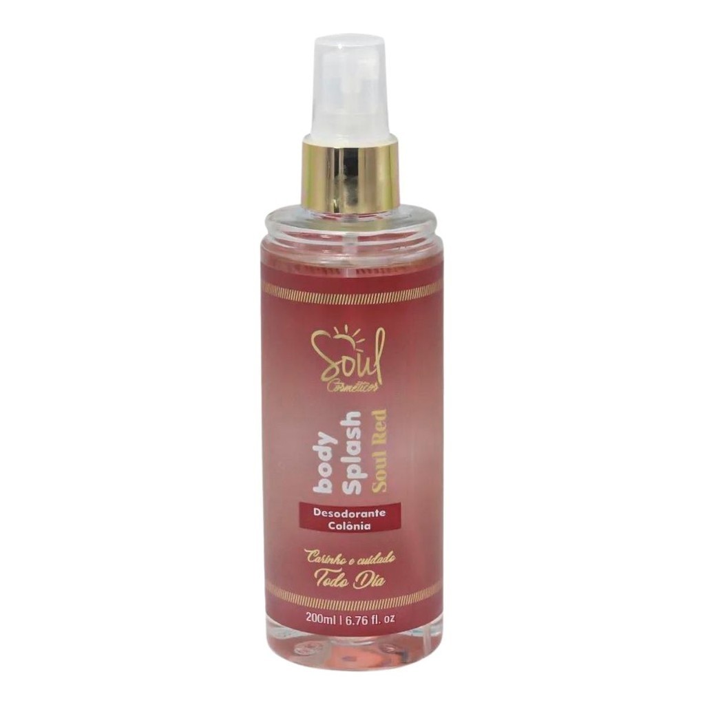 Body Splash Soul Red Refrescância em 200 ml pela Soul Cosméticos