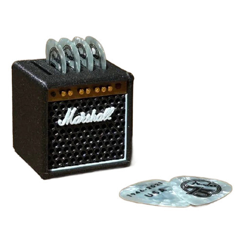 Suporte 5 Palhetas Mini Amplificador Marshall 3d