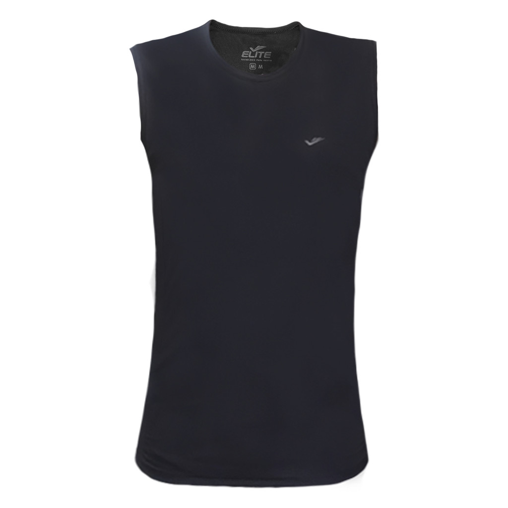 Regata Masculina Elite Preto Gelo