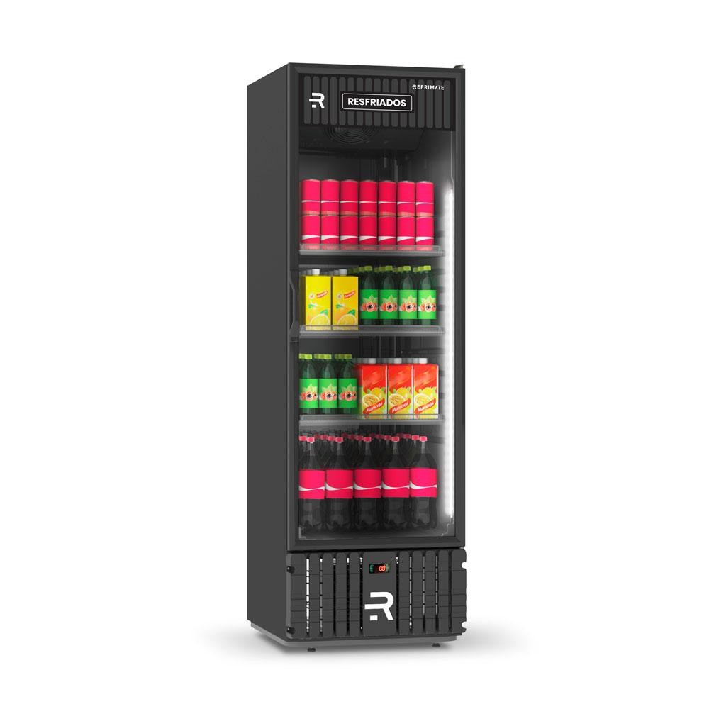Visa Cooler Multiuso Refrigerador Comercial Porta de Vidro 0 a 7 ºC 570 Litros VCM570PVPP Preto 220V - Refrimate