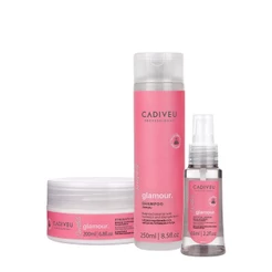 Kit Cadiveu Professional Essentials Glamour Shampoo Máscara e Sérum (3 produtos)