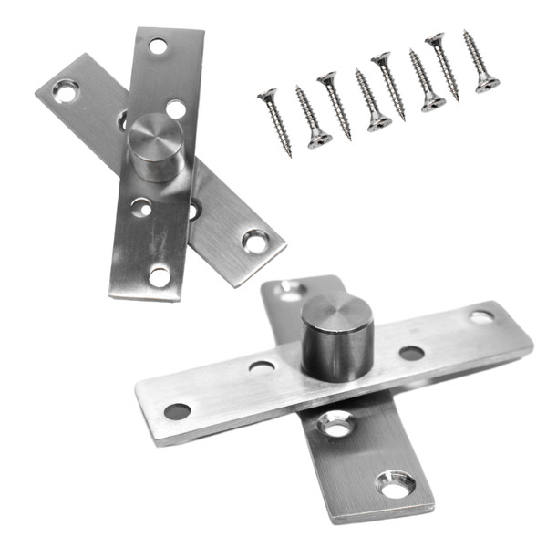 Kit Para 1 Porta -  Dobradiças Pivotante Inox em Oferta na Shopee