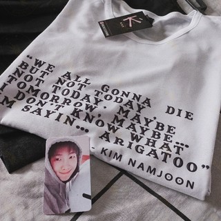Camiseta Unissex Masculina e Feminina Kim Namjoon 'We all gonna die but not today' BTS RM