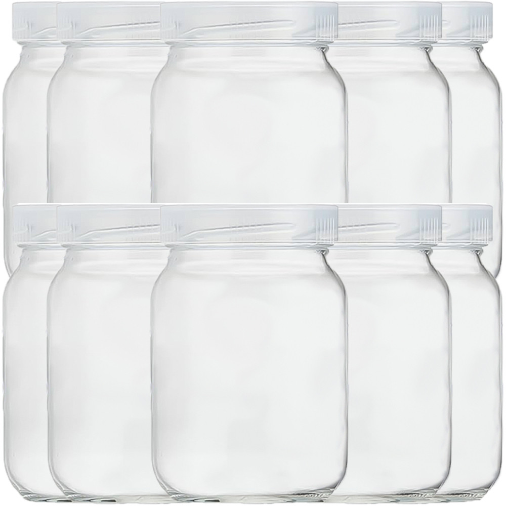 Kit 10 Potes de Vidro 200ml Armazenar Leite Materno Papinha Doce em Oferta na Shopee