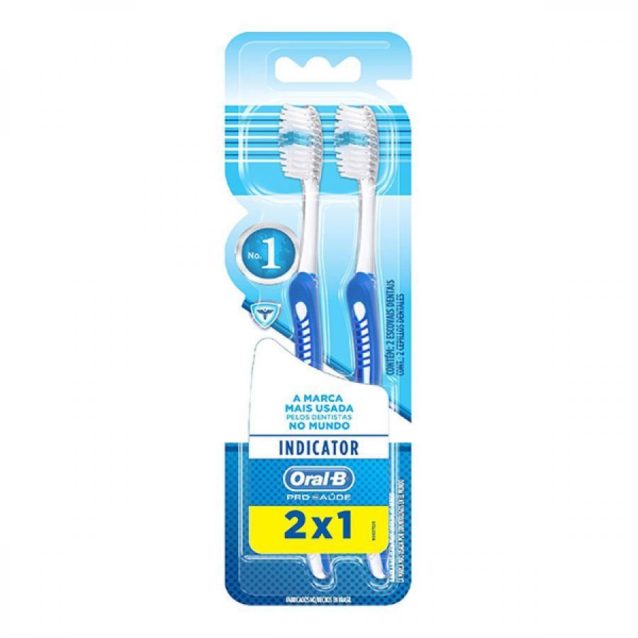 Escova Dental Oral-B Leve 2 Pague 1 Indicator Macia 40 em Oferta na Shopee