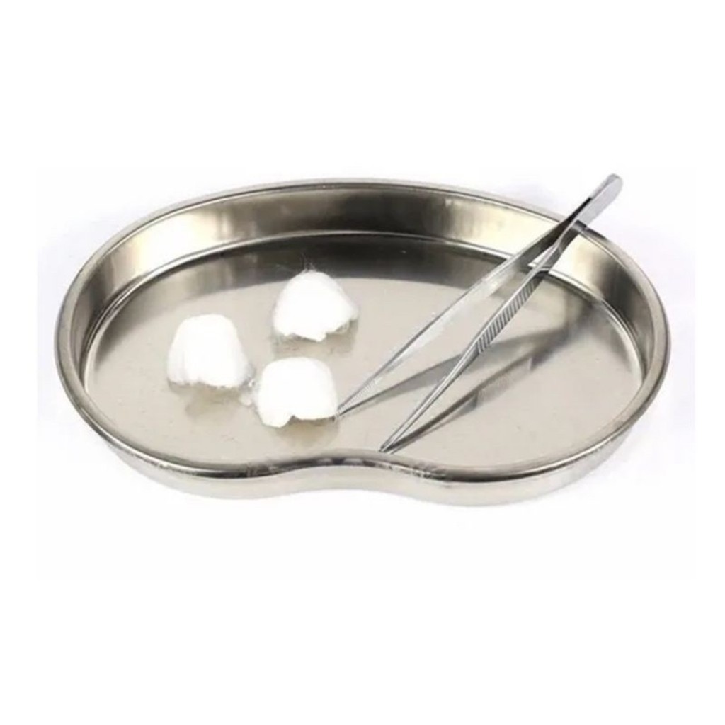 Bandeja tipo Cuba Rim em Inóx Pequeno 17,5cm para Estética e Cirúrgico