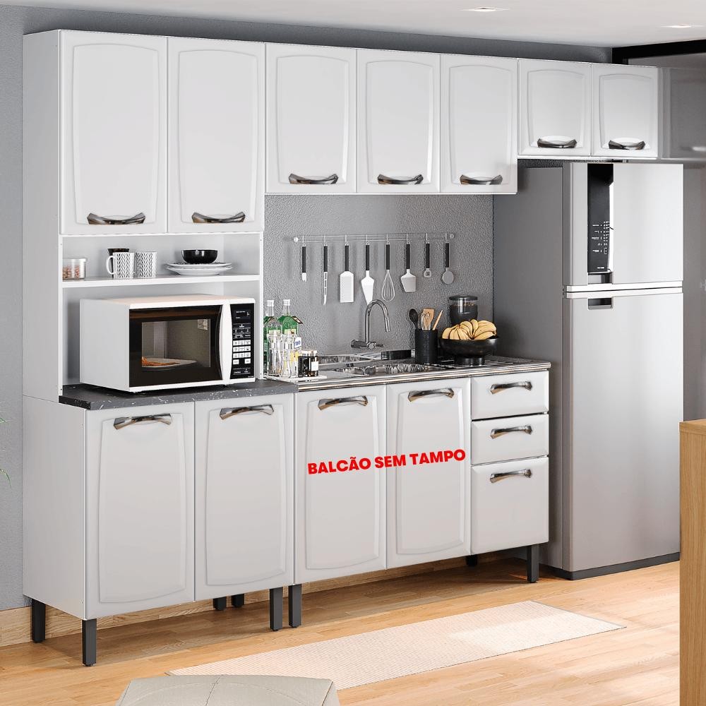 Cozinha Completa Itatiaia New Premium com Forno Branco