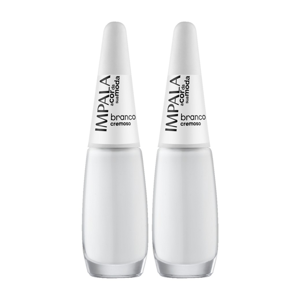 Kit 2 Esmalte Impala A Cor Da Sua Moda Unha Branco Cremoso em Oferta na Shopee