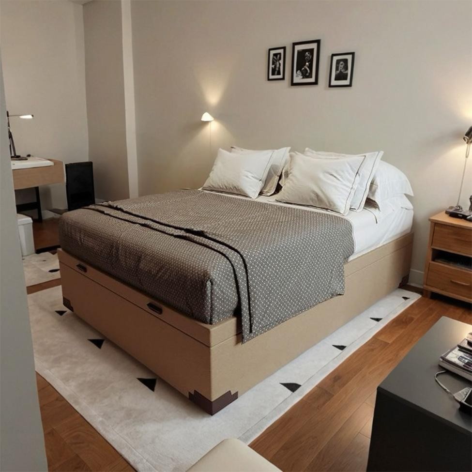 Base para Cama Box Casal Havik com Baú Linho (47x138x188 cm) Bege em Oferta na Shopee