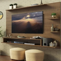 Painel Para Até 60 Polegadas Madesa Alfa Rustic