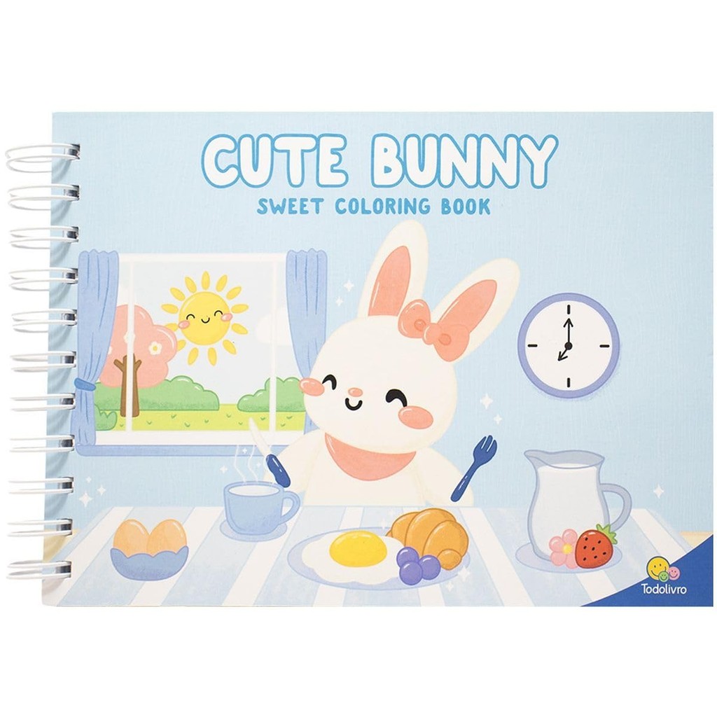 Sweet Coloring Book | Cute Bunny | Livro de colorir | Capa Dura em Oferta na Shopee
