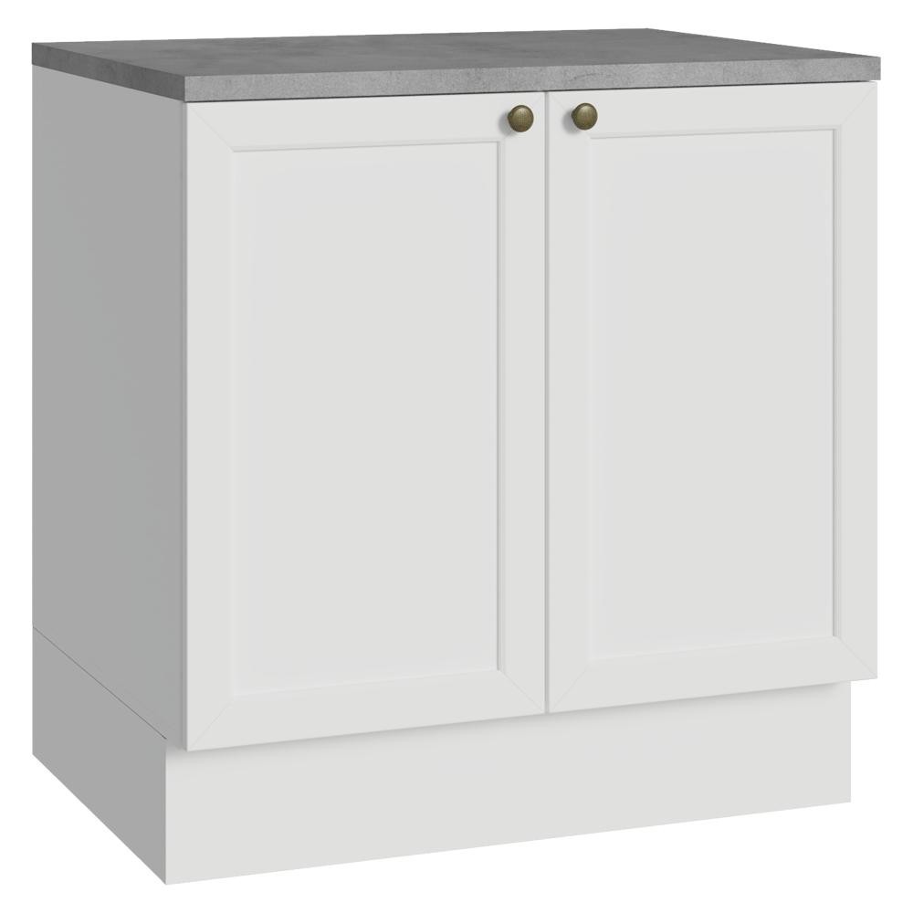 Balcão de Cozinha 80 cm 2 Portas Branco Vik Madesa