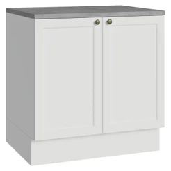 Balcão de Cozinha 80 cm 2 Portas Branco Vik Madesa