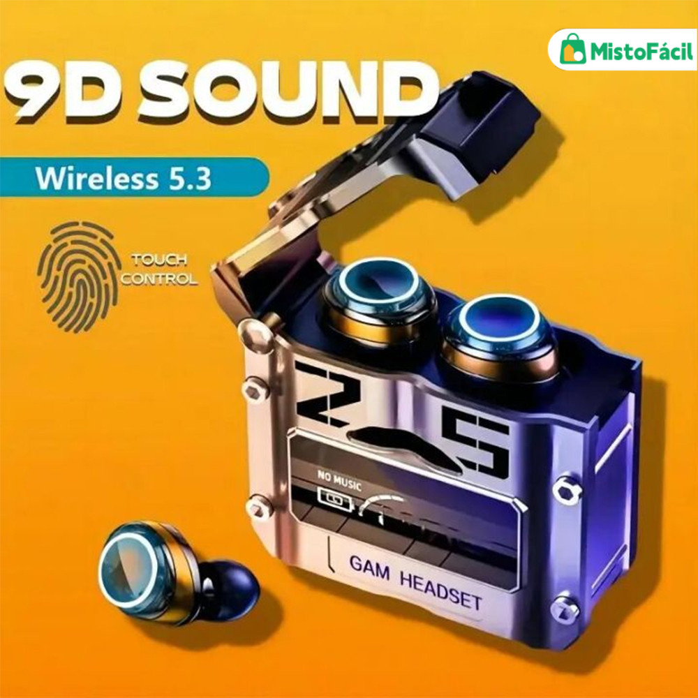 Novo estilo TWS M25 azul fone de ouvido 5.3 sem fio à prova dwireless água 9D estéreo esportes fones LED Microphoe em Oferta na Shopee