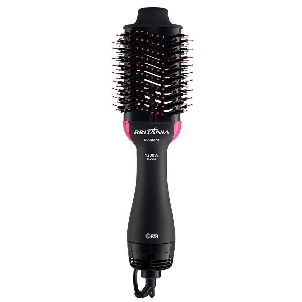 Escova Secadora Britânia 4 Em 1 1300W BEC02PR Bivolt em Oferta na Shopee