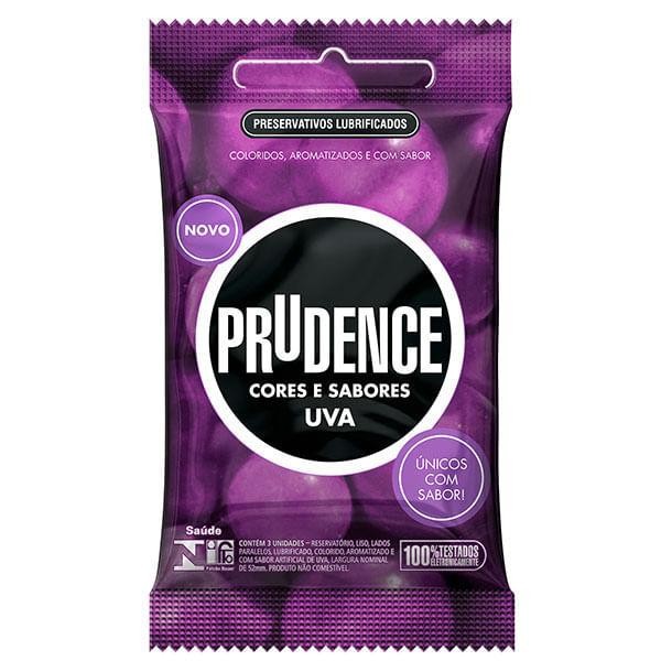 Preservativo Prudence Cores E Sabores Uva Com 3 Unidades