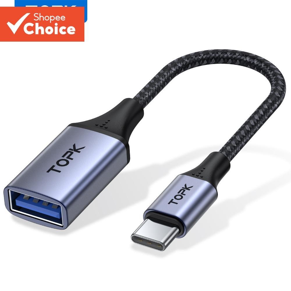 TOPK A10 USB C Para A Adaptador OTG Cabo Tipo Macho 3.0 2.0 Fêmea De MacBook Pro Samsung