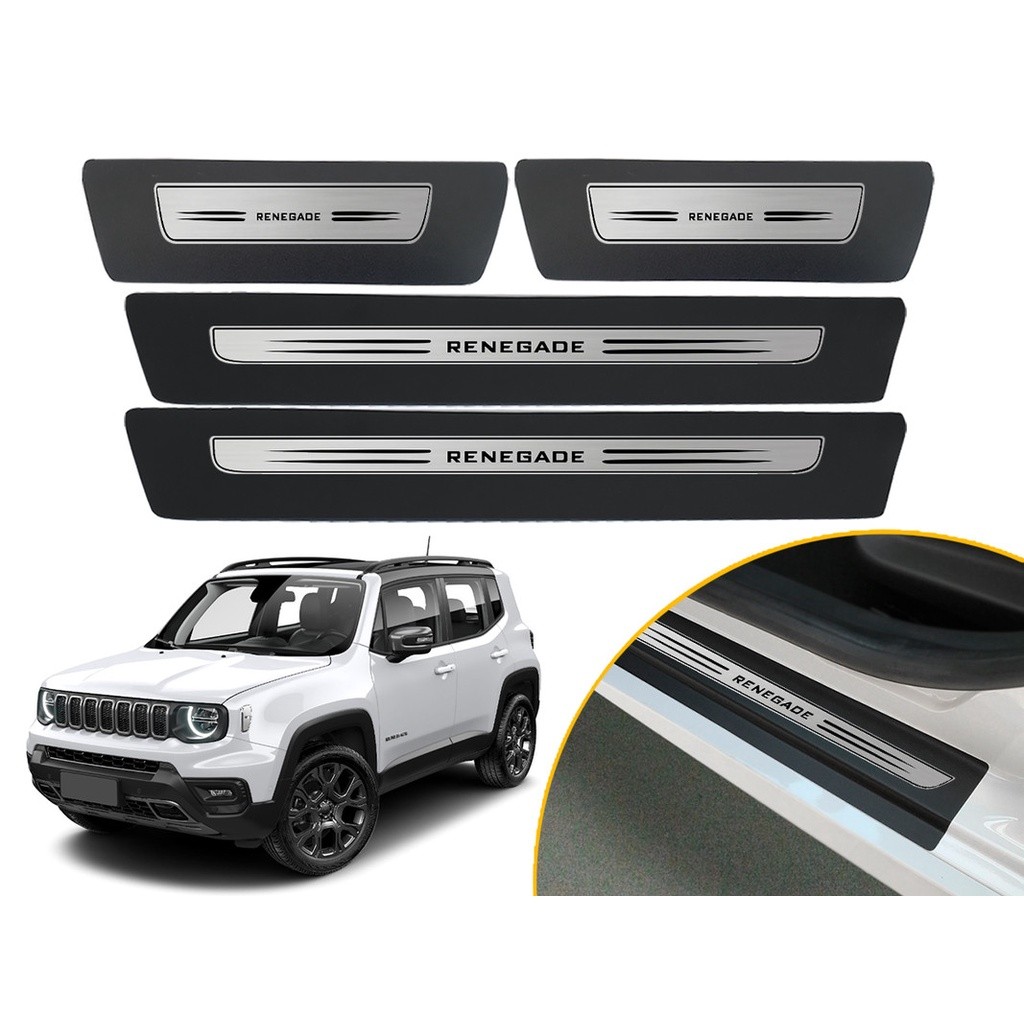 Jogo De Soleira Adesiva Porta Modelo Drop Carro Renegade 2022 2023