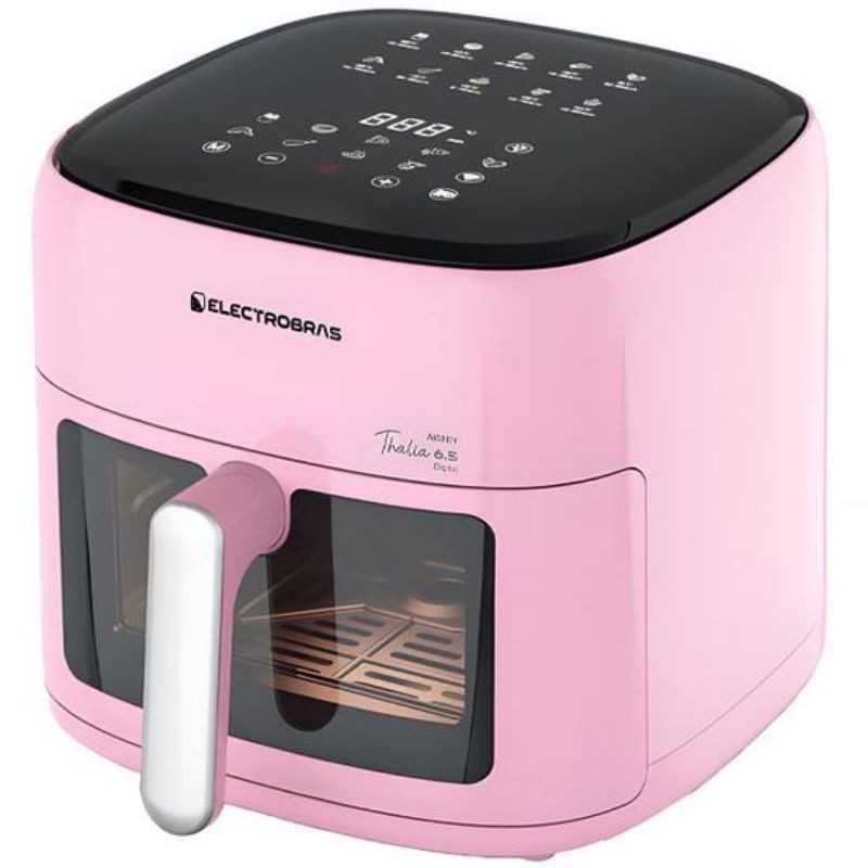 Fritadeira Elétrica Rosa Electrobras Air Fryer Thalia 6.5 Digital 6.5L 1500W em Oferta na Shopee