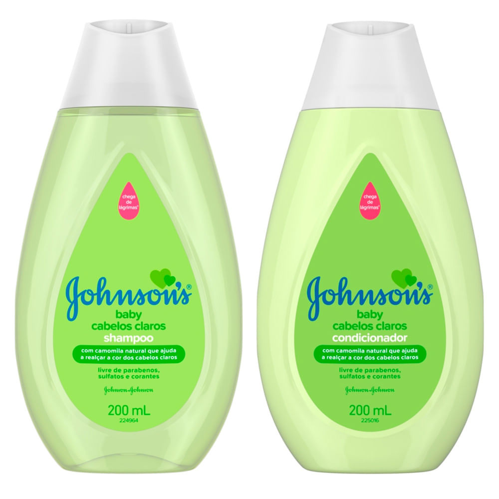 Kit Shampoo Johnson's Baby Cabelos Claros 200ml e Condicionador Johnson's Baby Cabelos Claros 200ml - Mom & Baby