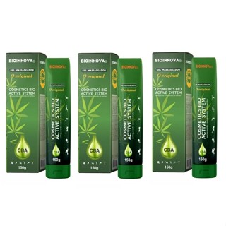 Kit C/3 Gel Massageador CBA - Cosmetics Bio Active System 150g - BioInnova em Oferta na Shopee