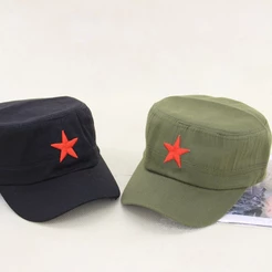 1PC Ajustável Vermelho Cinco Pontos Estrela Chapéus Unisex Bonés De Beisebol Golfe Condução Vermelha Boné