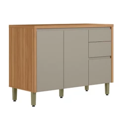 Balcão 2 Portas 120cm 3 Gavetas Allure Linea Brasil