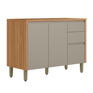 Balcão 2 Portas 120cm 3 Gavetas Allure Linea Brasil em Oferta na Shopee