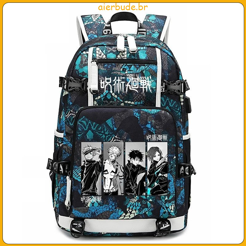 Jujutsu Kaisen anime impressão estudante escola mochila juventude volta para escola presente S4ES em Oferta na Shopee